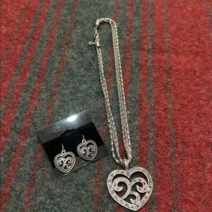 Silver Multi Chain with Intricate Heart